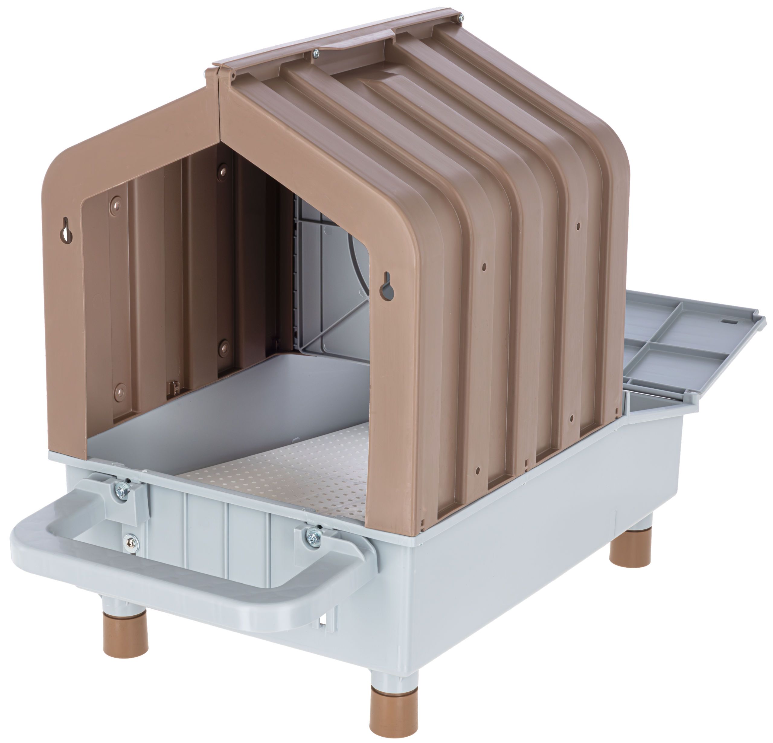 Kerbl Legenest Kunststoff modular, 2in1 für 5 Hühner, Seitenansicht