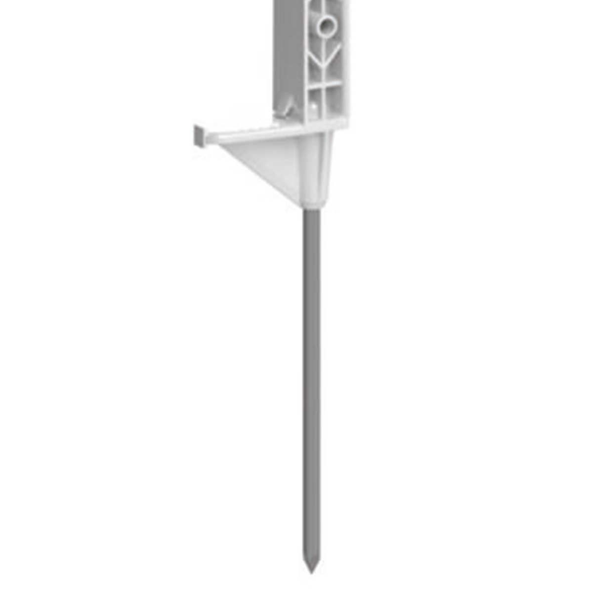 Piquet plastique Agrarzone 105 cm, marche pied unique, blanc, pack de 20, produit en vrac