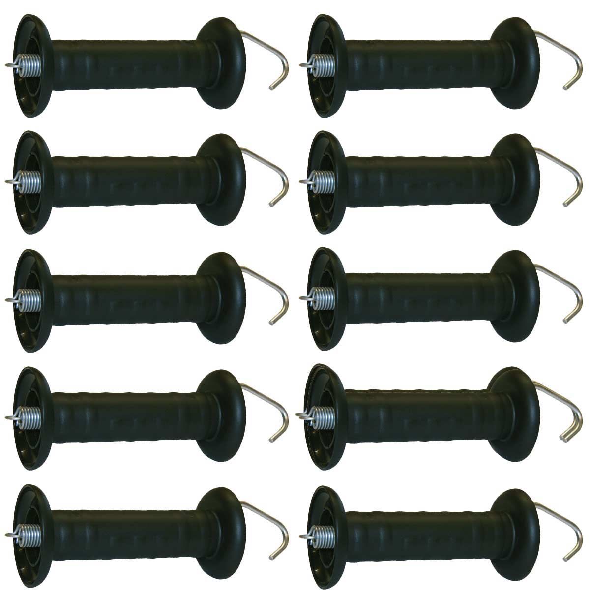 10x Agrarzone Maniglia per recinto elettrico con gancio e molla di tensione, set, isolatore