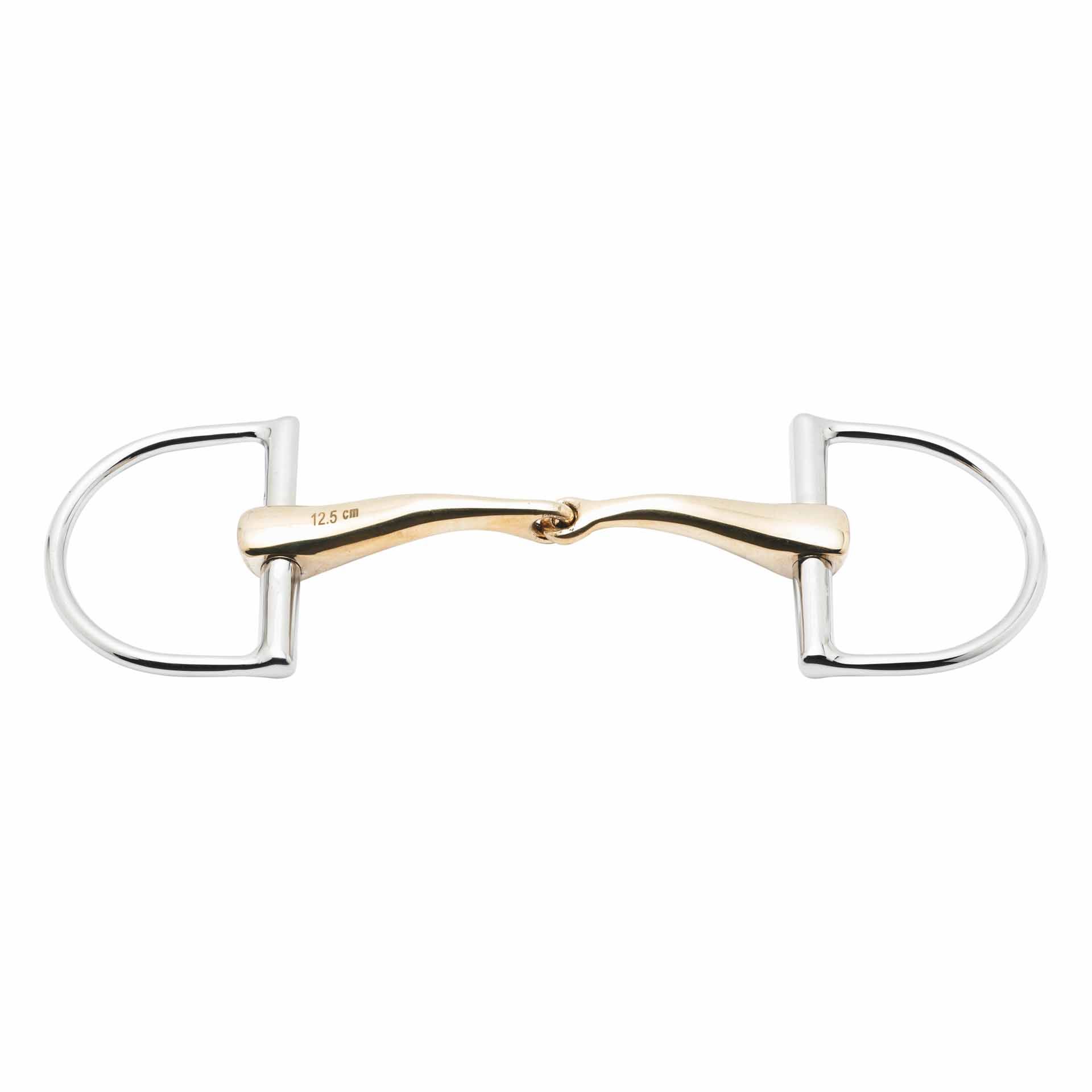 BUSSE D-Ring-Trense KAUGAN-SHAPED, einfach gebrochen, Vorderansicht