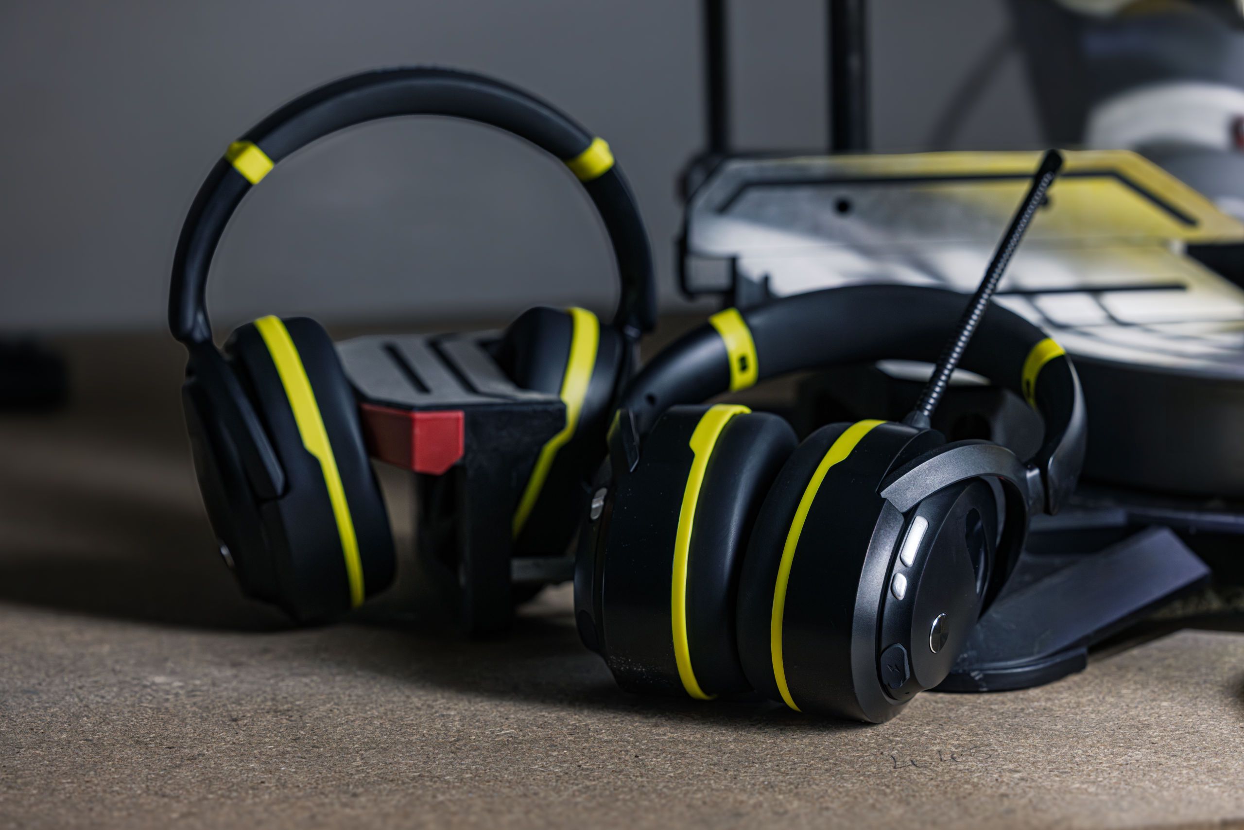 Kopfhörer, Gaming, Ohrpolster, Over-Ear, Schwarz, Neon-Gelb, Mikrofon