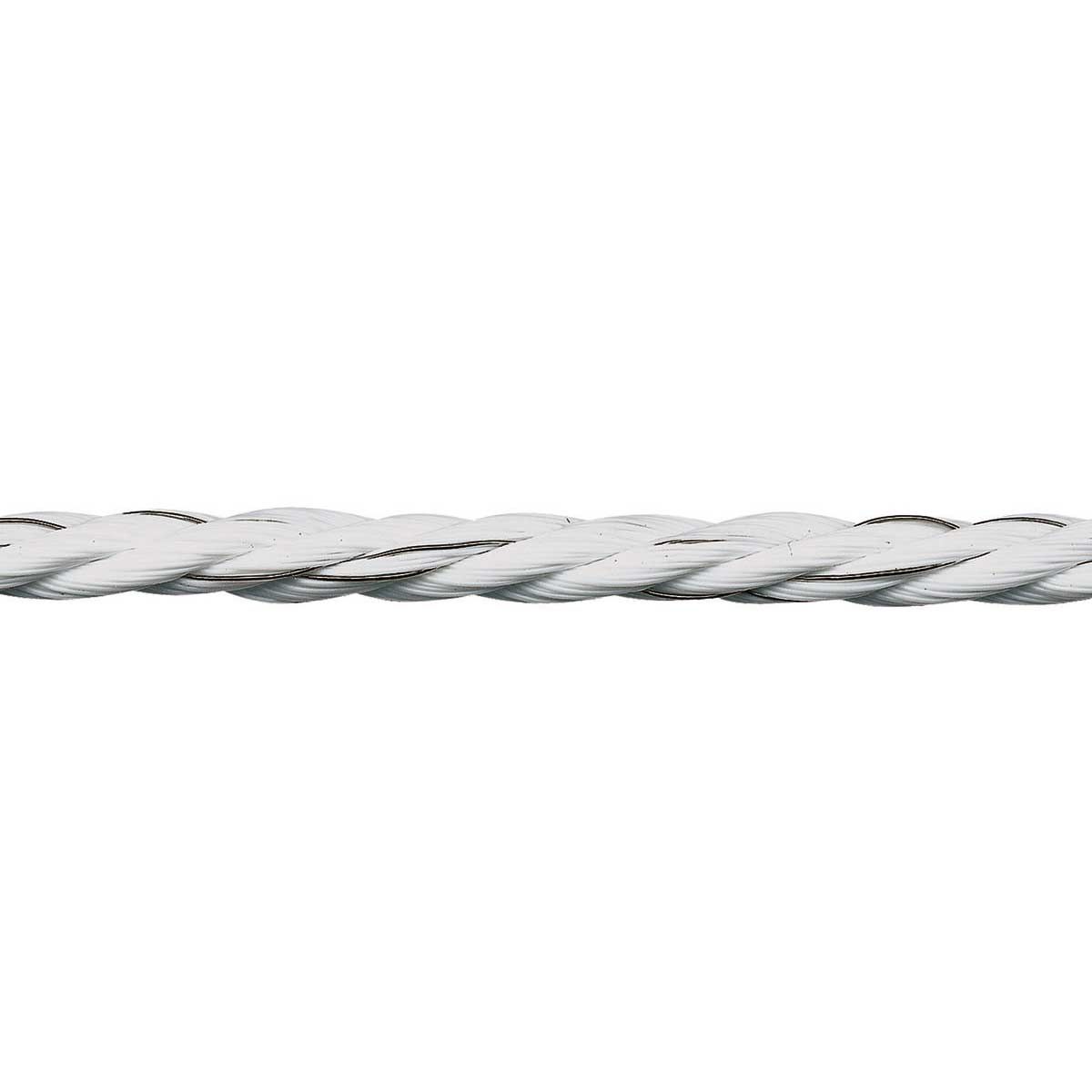 Corde de clôture électrique Agrarzone CLASSIC Ø 6mm, 6x0,40 acier inox, blanc 1000 m x 6 mm