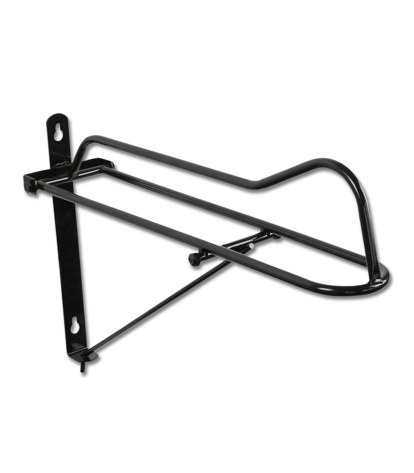 Waldhausen Foldable Saddle Rack made of Metal, Black, Space-Saving