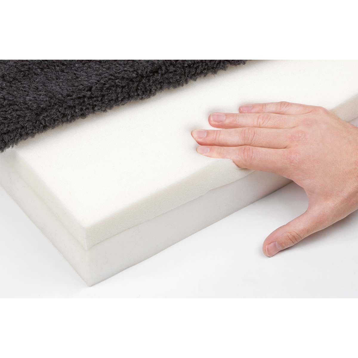 Kerbl Memory Foam Hundematratze orthopädisch, beige/anthrazit, 115 cm
