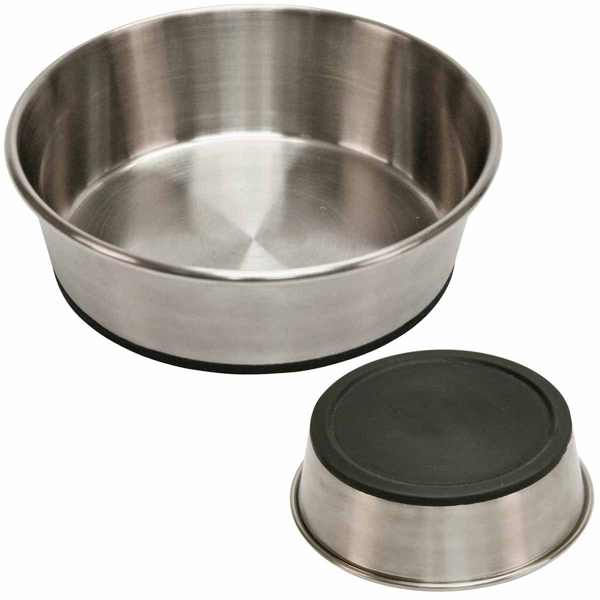 Kerbl Hundenapf Edelstahl rutschfest mit Gummiboden, 850 ml