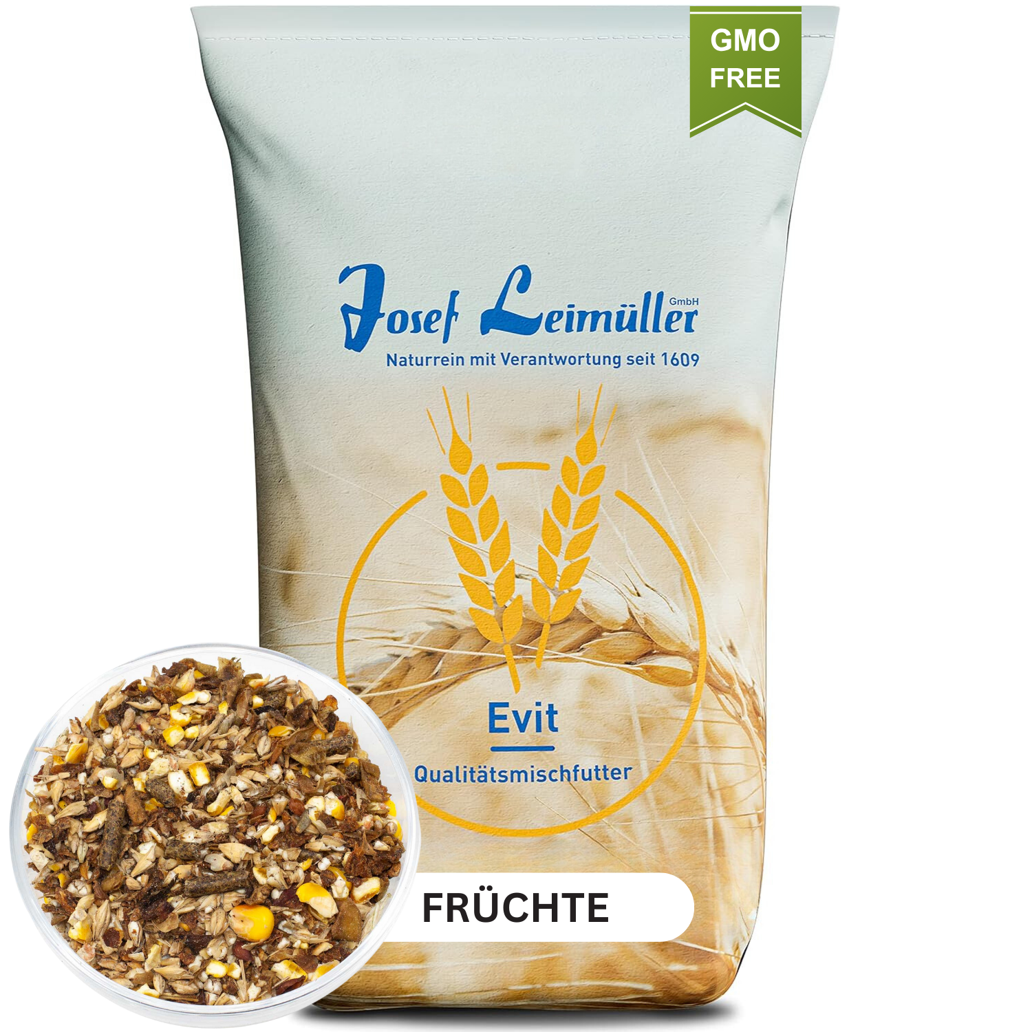 Leimüller horse food fruit mix with herbs 20 kg, packaging