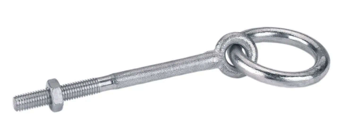 Eye bolt with nut screw, galvanized (2 pcs)