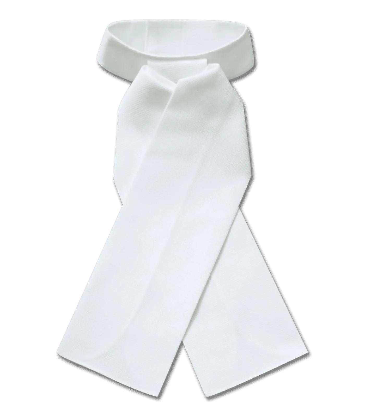 Plastron ELT Blanc Concours, Piqué Nid d'Abeilles Scratch, Femme