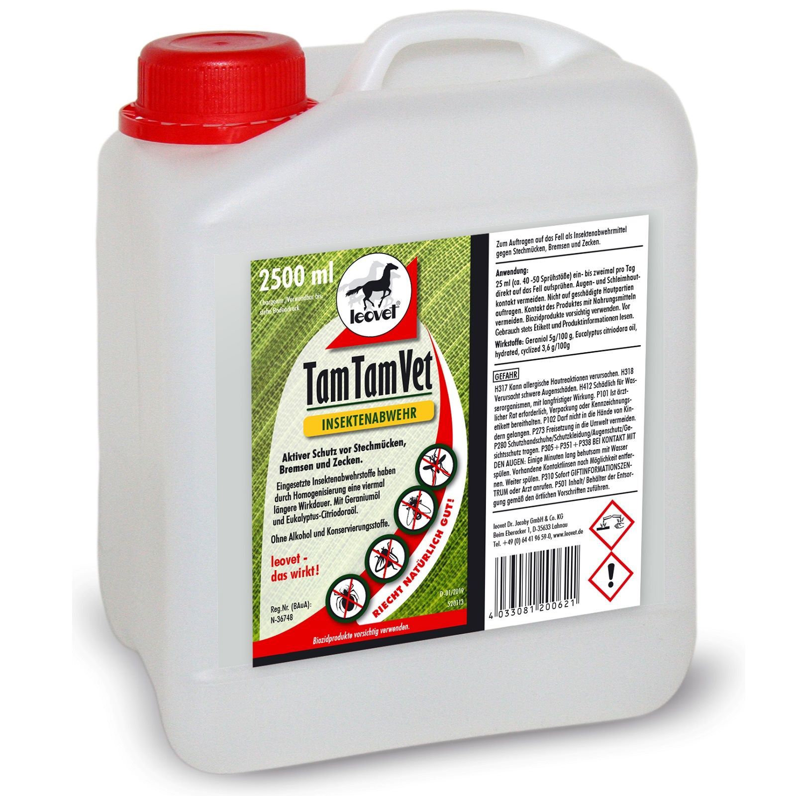 Leovet Tam Tam Vet bidon spray anti-insectes cheval, 2,5 L