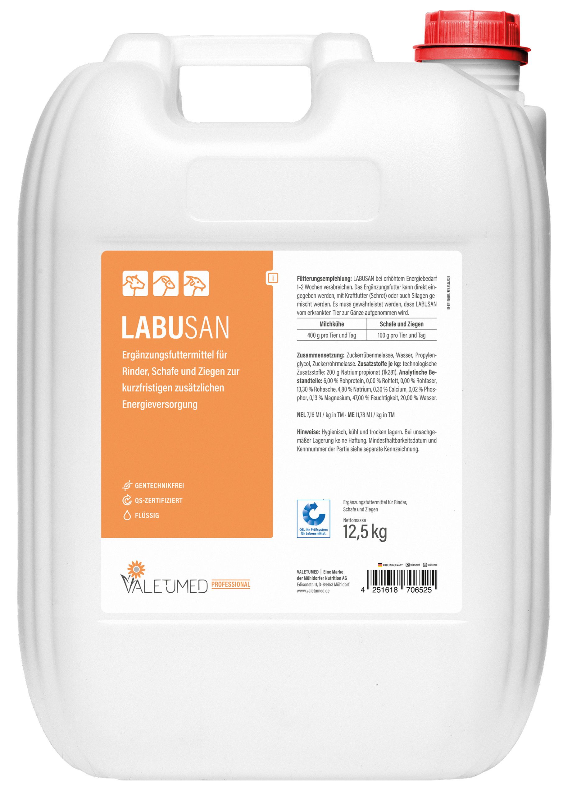 Tierfutterergänzung, Flüssigfutter, Rindernahrungsergänzung, 12,5 kg, LABUSAN