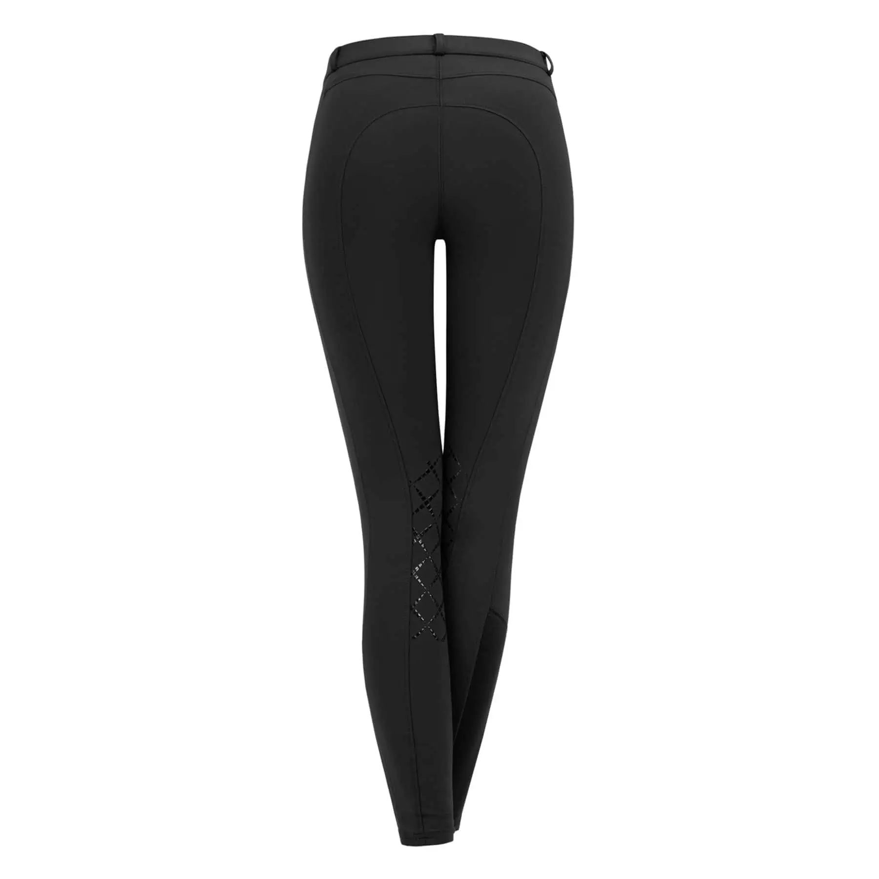 Pantalon d'équitation ELT Micro Genou Silicone, coupe classique, noir D40