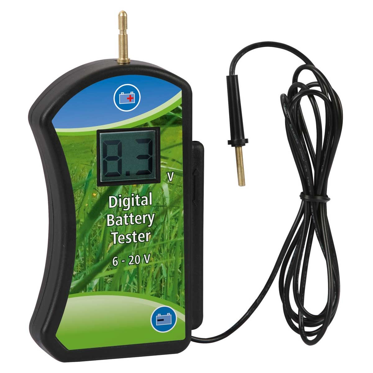Tester digital de baterii Kerbl 6-20 V pentru gard electric