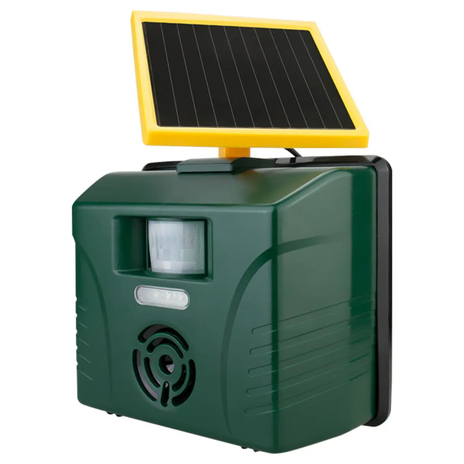 Agrarzone Repellente ad Ultrasuoni Solar Plus, sensore PIR e allarme, vista frontale