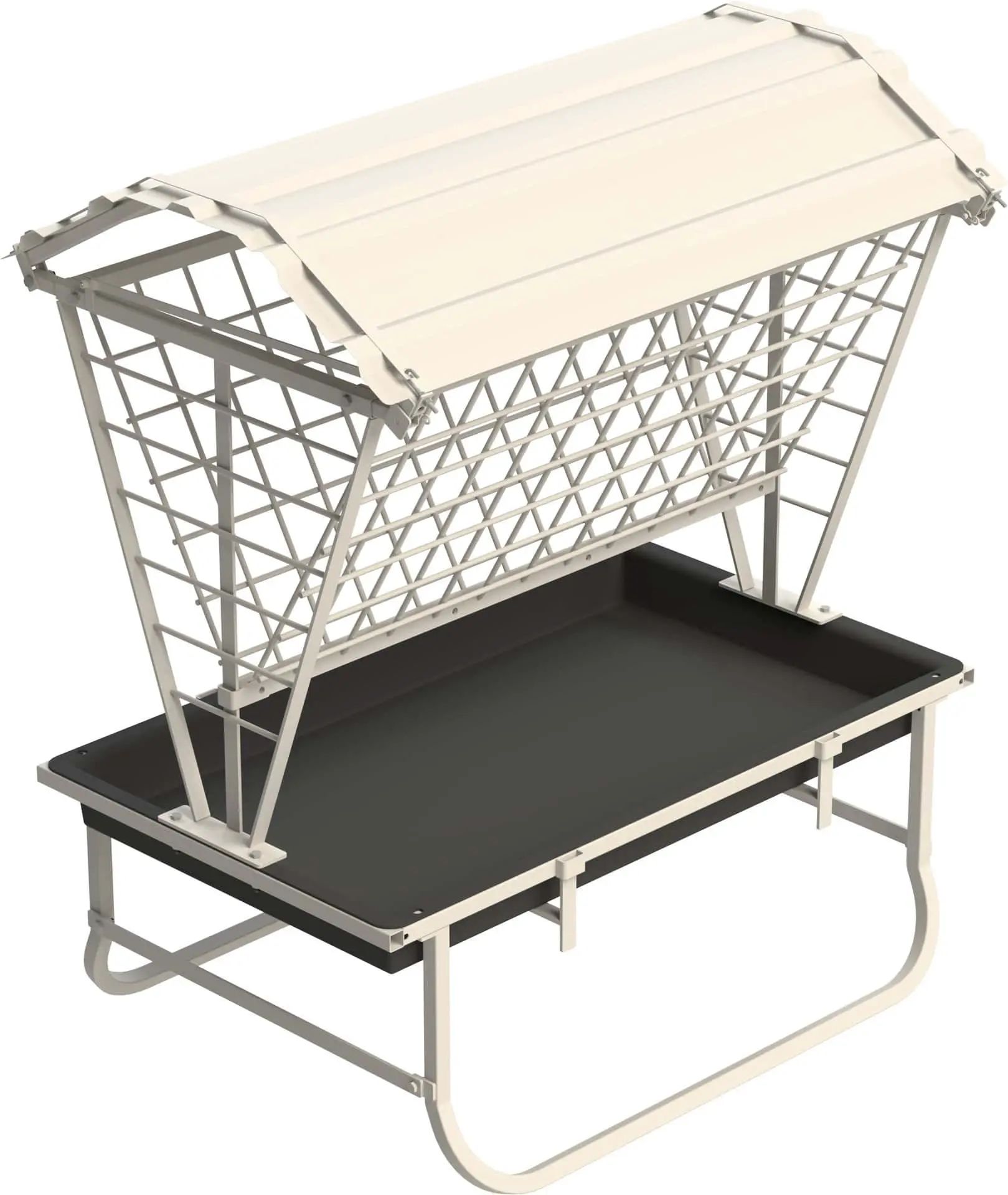 Feed rack small for sheep with roof