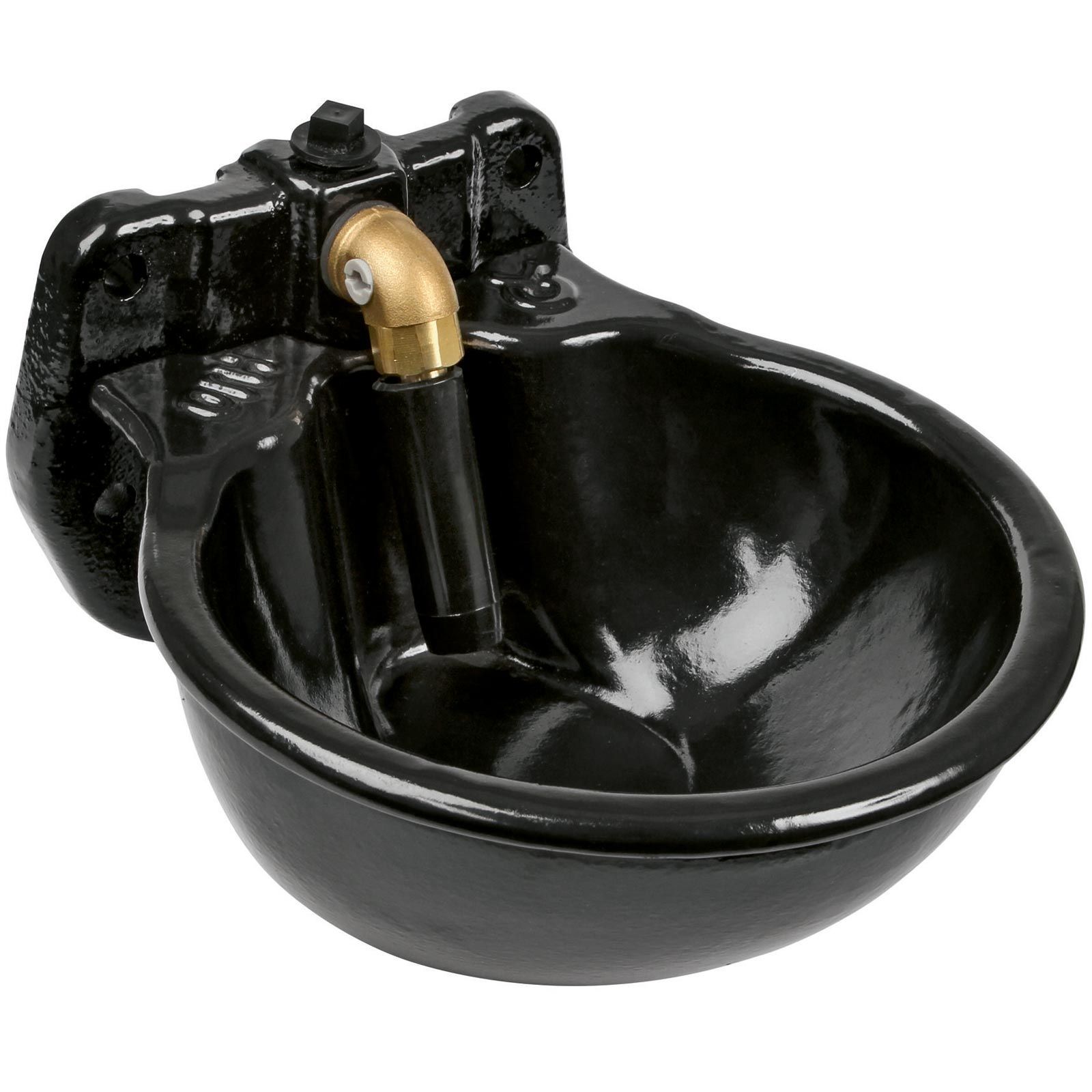 Kerbl Heatable Water Bowl H10 with Tube Valve 24V, 80W, Enamelled