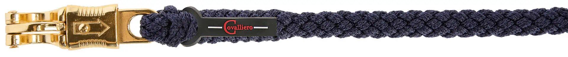 Longe de meneur Covalliero TopLine, bleu marine, fermoir de sécurité