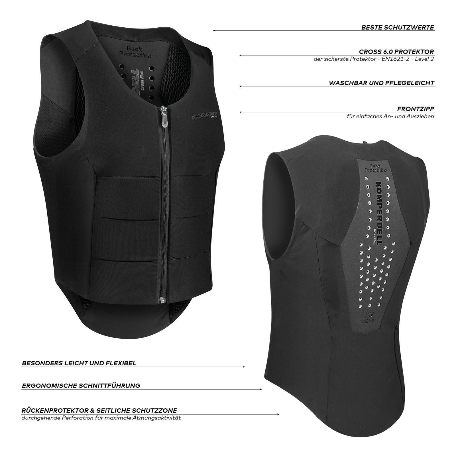Protection dorsale d'équitation Komperdell Ballistic FlexFit Regular noir XS