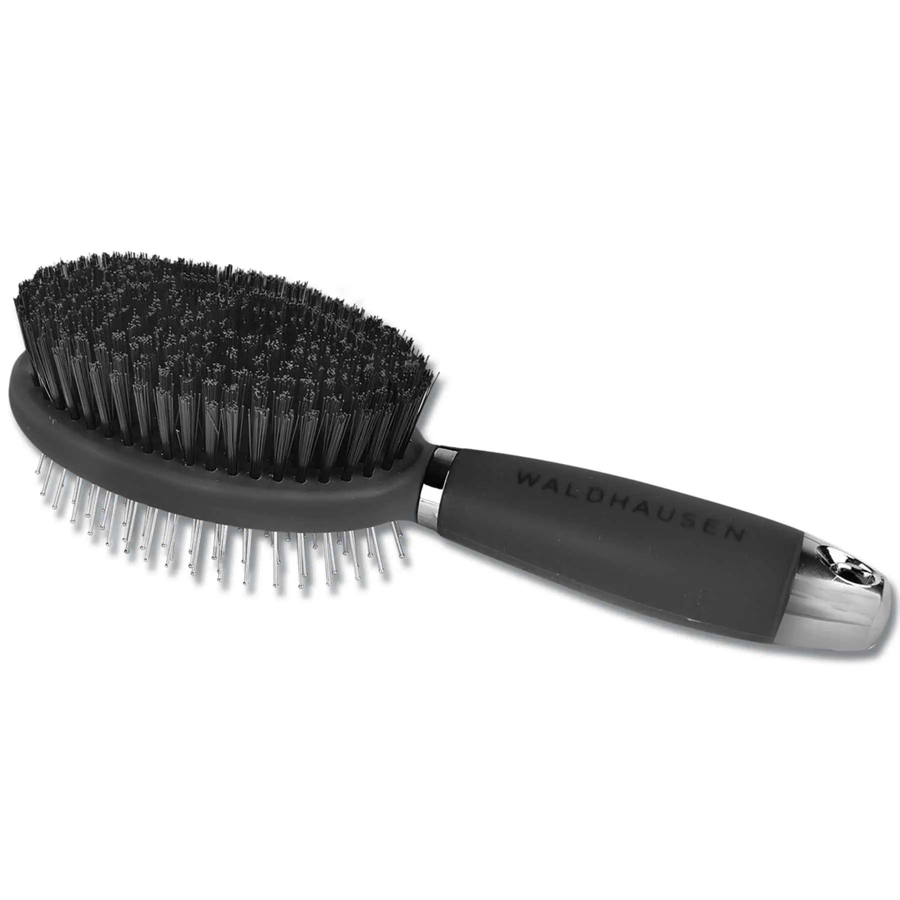 Double brush with gel grip black