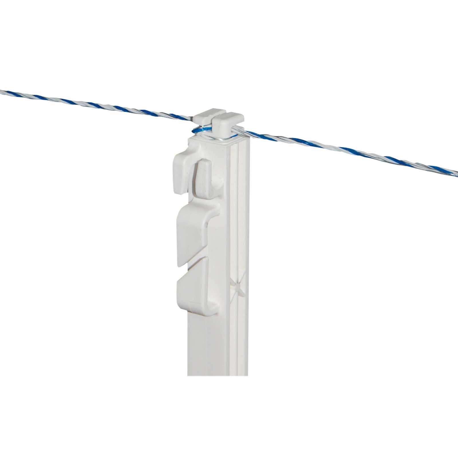 AKO Kunststoffpfahl Premium 107 cm, Einzeltritt, weiß, 5er Pack, Detailansicht, Isolator