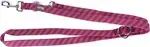 Hundeleine aus Gurtband in Pink mit gestreiftem Muster und Karabinerhaken