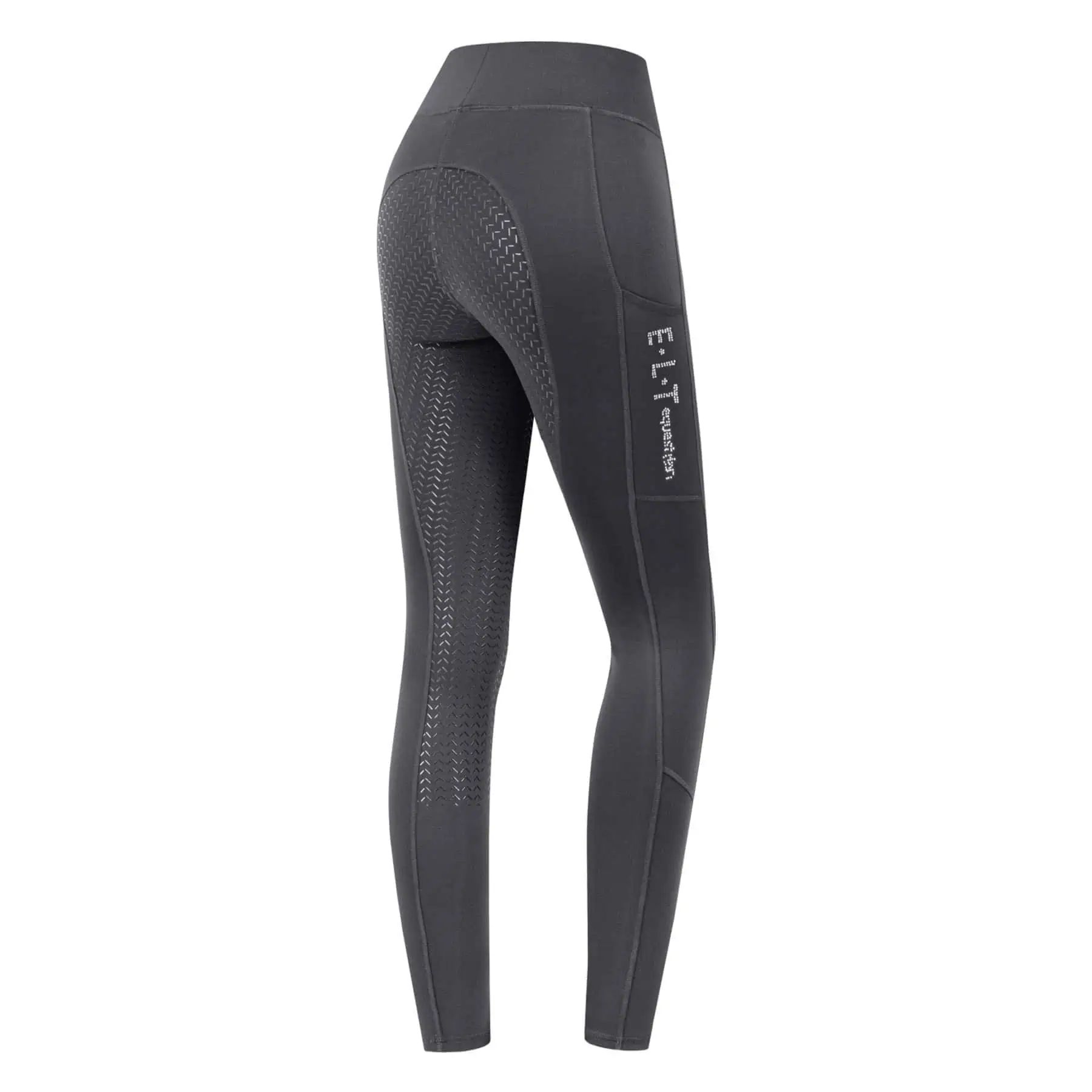 ELT Legging équitation Ella Glam, fond silicone, femme & enfant, asphalte D38