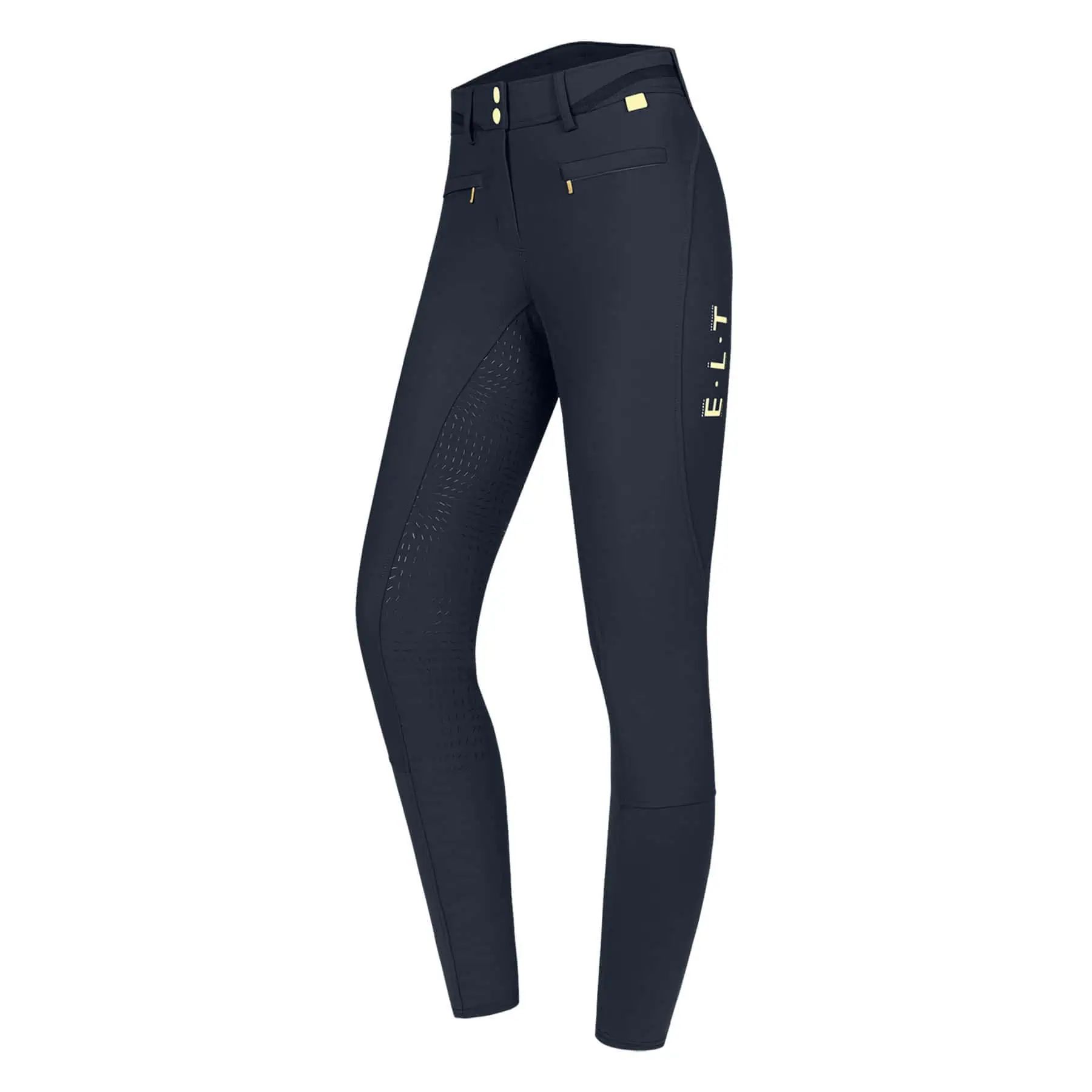 Pantalon d'équitation ELT Maja Glam Curved High Waist Fond Intégral, Femme, bleu profond D36