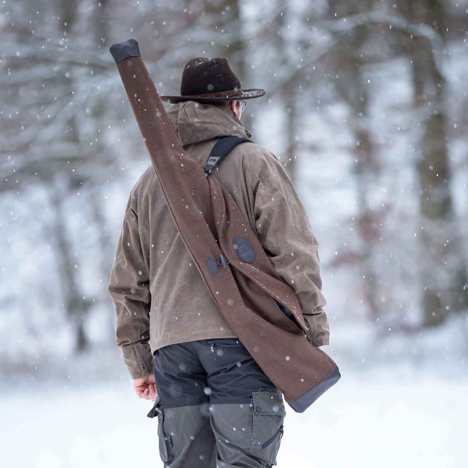 Eurohunt Fourreau pour fusil de chasse avec inserts en cuir 125 cm, en utilisation