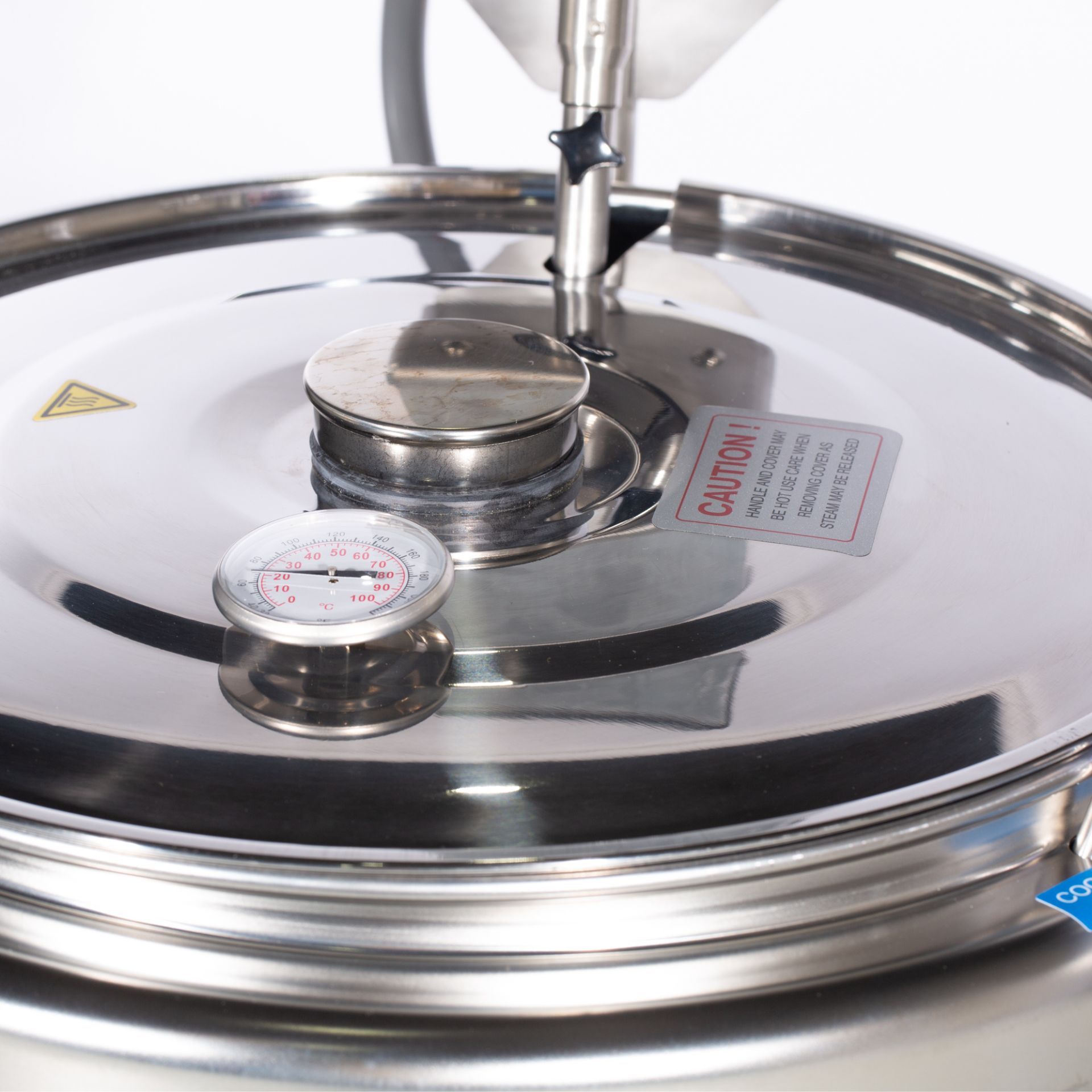 Milky Midi Mix Pastorizzatore, caldaia per formaggio e yogurt, 230V, dettaglio, scala graduata