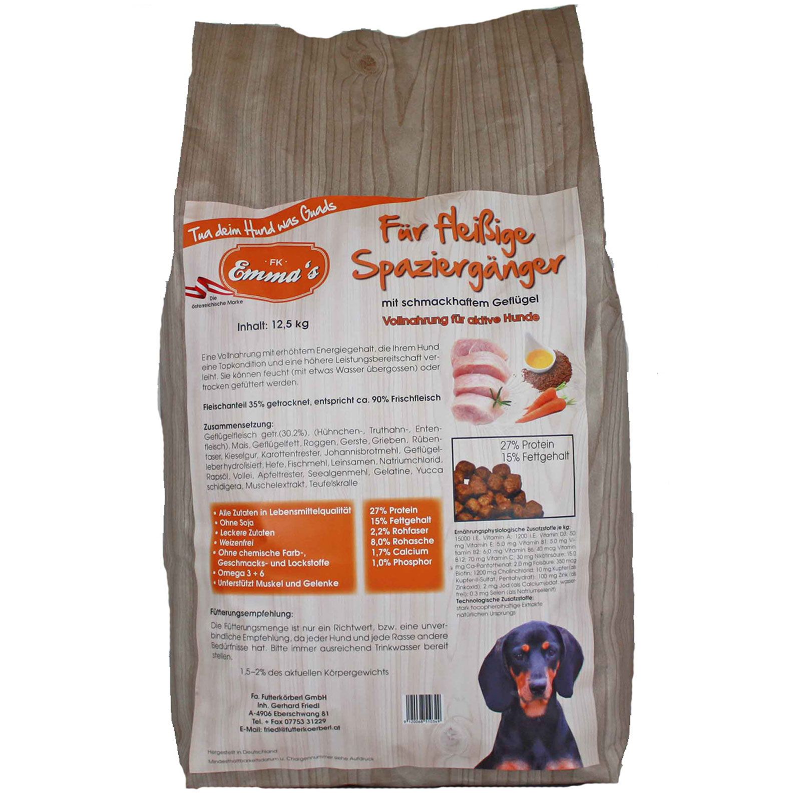 Emmas Aliments pour chiens pour les promeneurs Aliments secs 12,5 kg