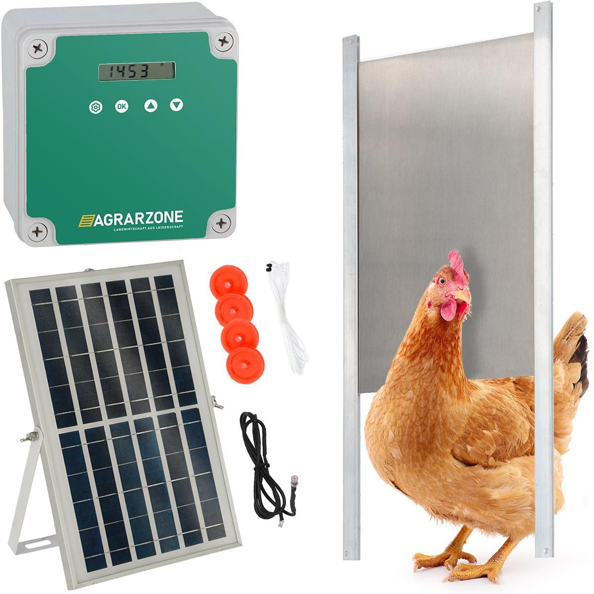 Porte de poulailler automatique solaire Agrarzone