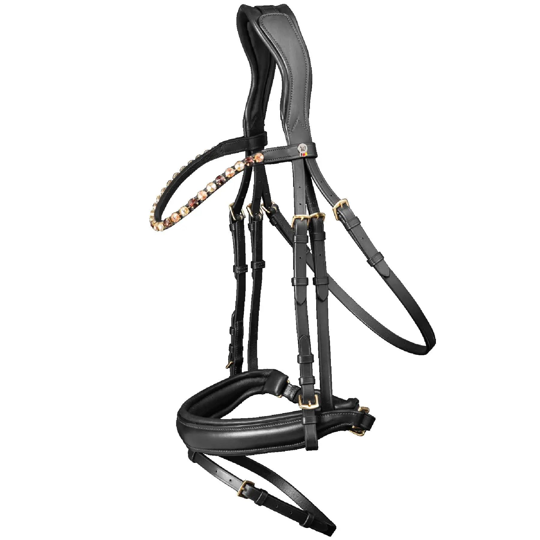 Waldhausen Trensenzaum X-Line Goldheart schwarz, COB