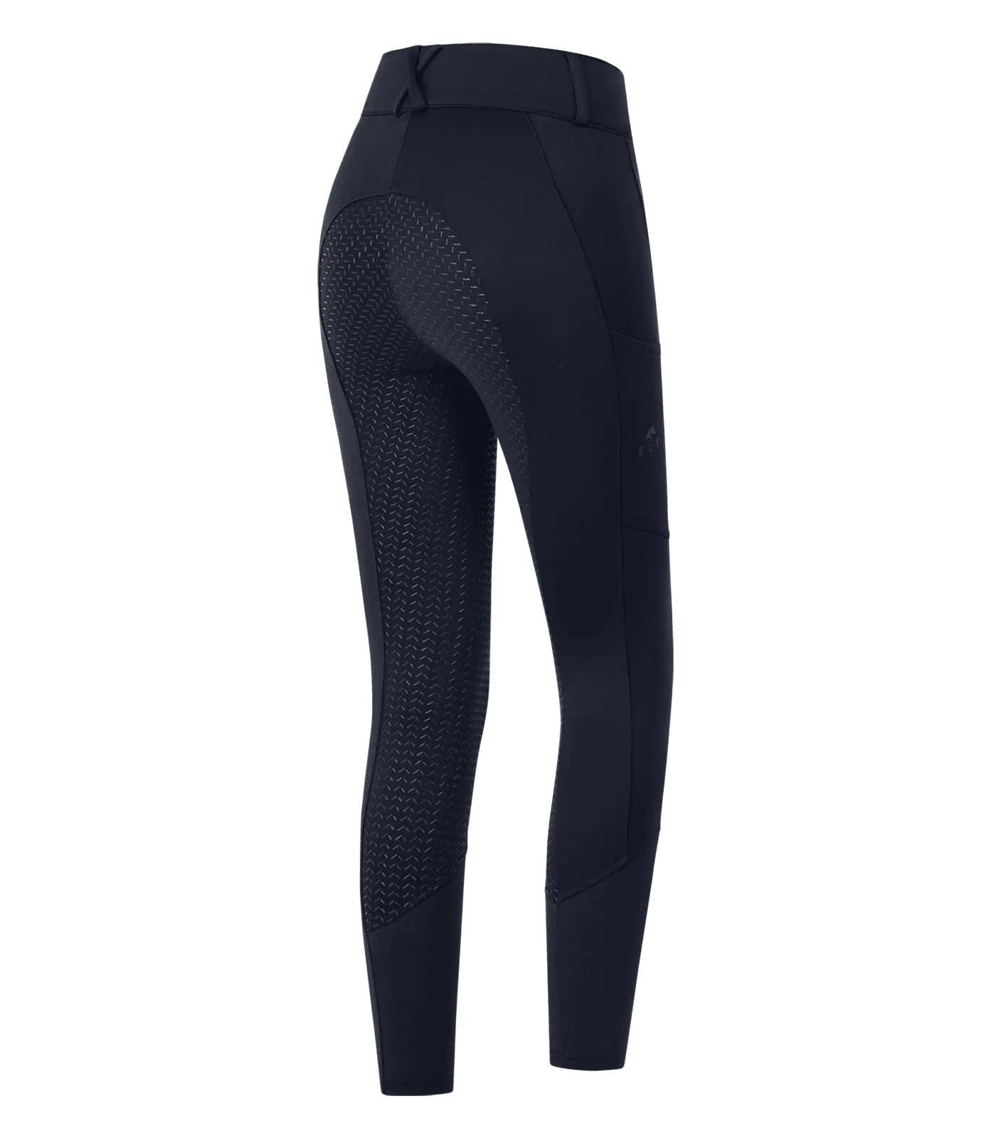 Pantalon d'équitation ELT Essential taille haute silicone, bleu profond, 38