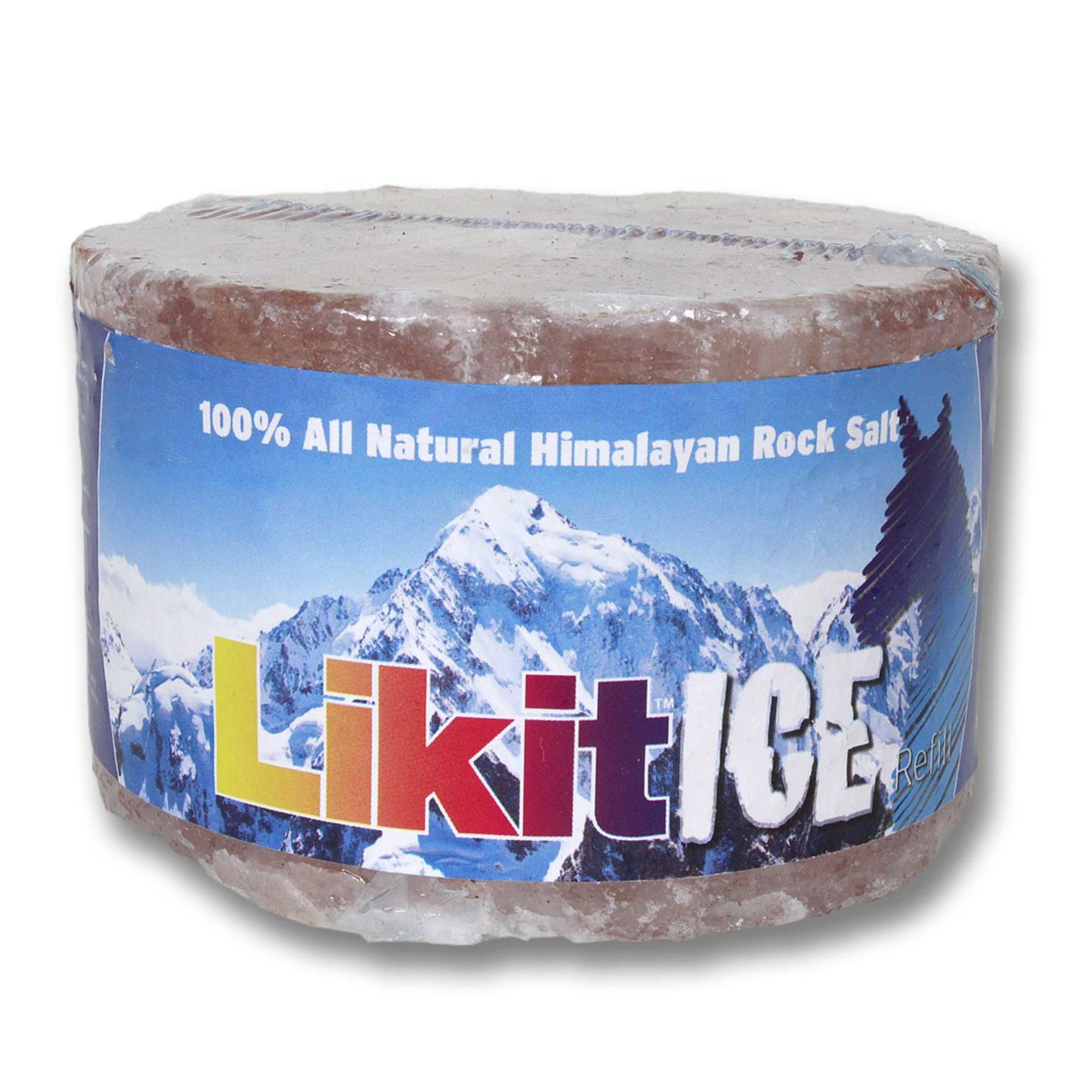 Likit Sale dell'Himalaya 1000 g, pietra da leccare per cavalli, etichetta