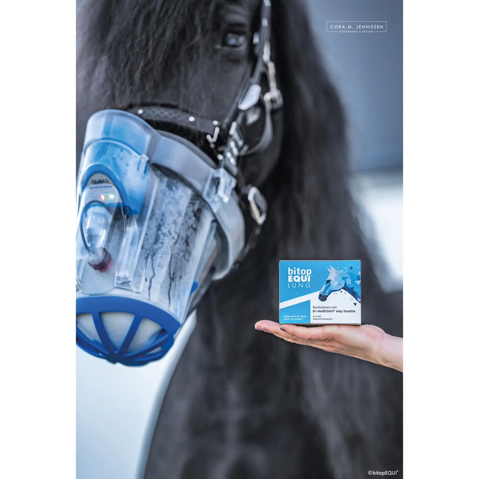 bitopEQUI bi-medEctoin easy breathe Soluție pentru Nebulizator, 30 x 5 ml, în utilizare, în grajd