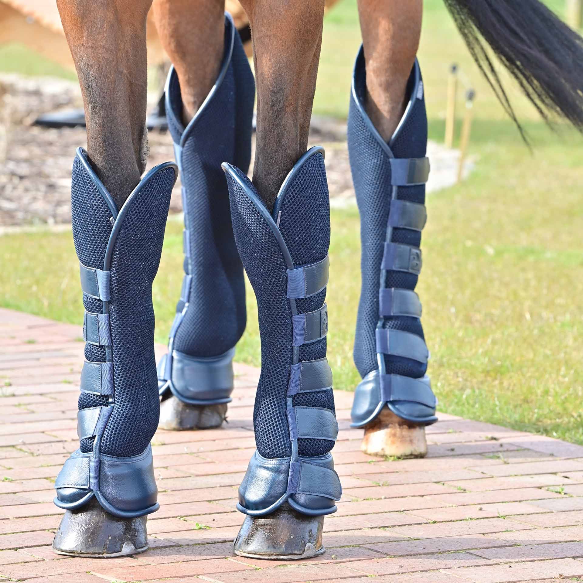 BUSSE Stinchiere da Trasporto 3D AIR EFFECT per Cavalli, in uso, gamba