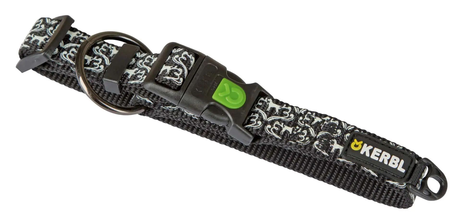 Kerbl Pet Collare Shiny Night, fluorescente, luminoso