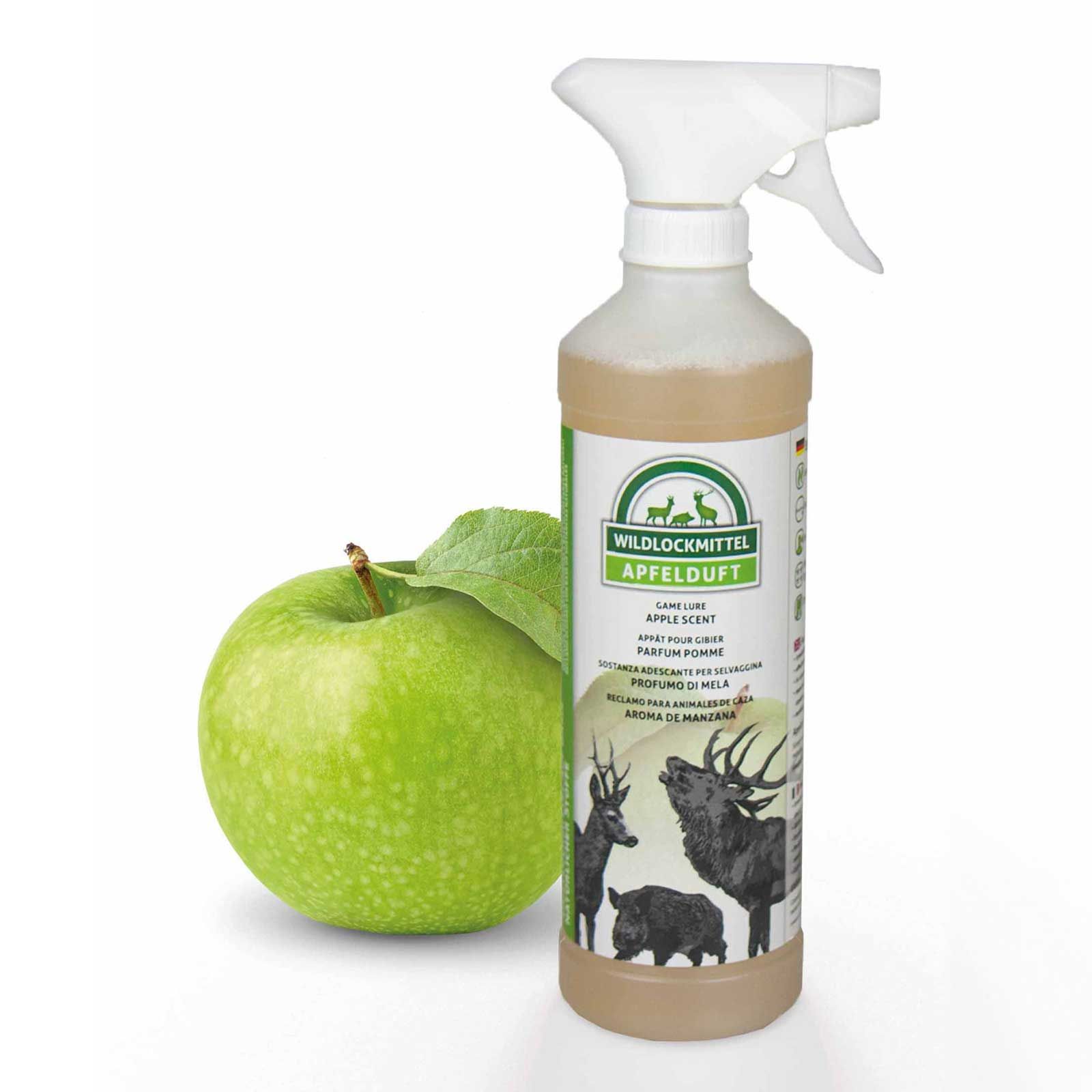 Spray attractif pour gibier 500ml, arôme pomme, image d'illustration