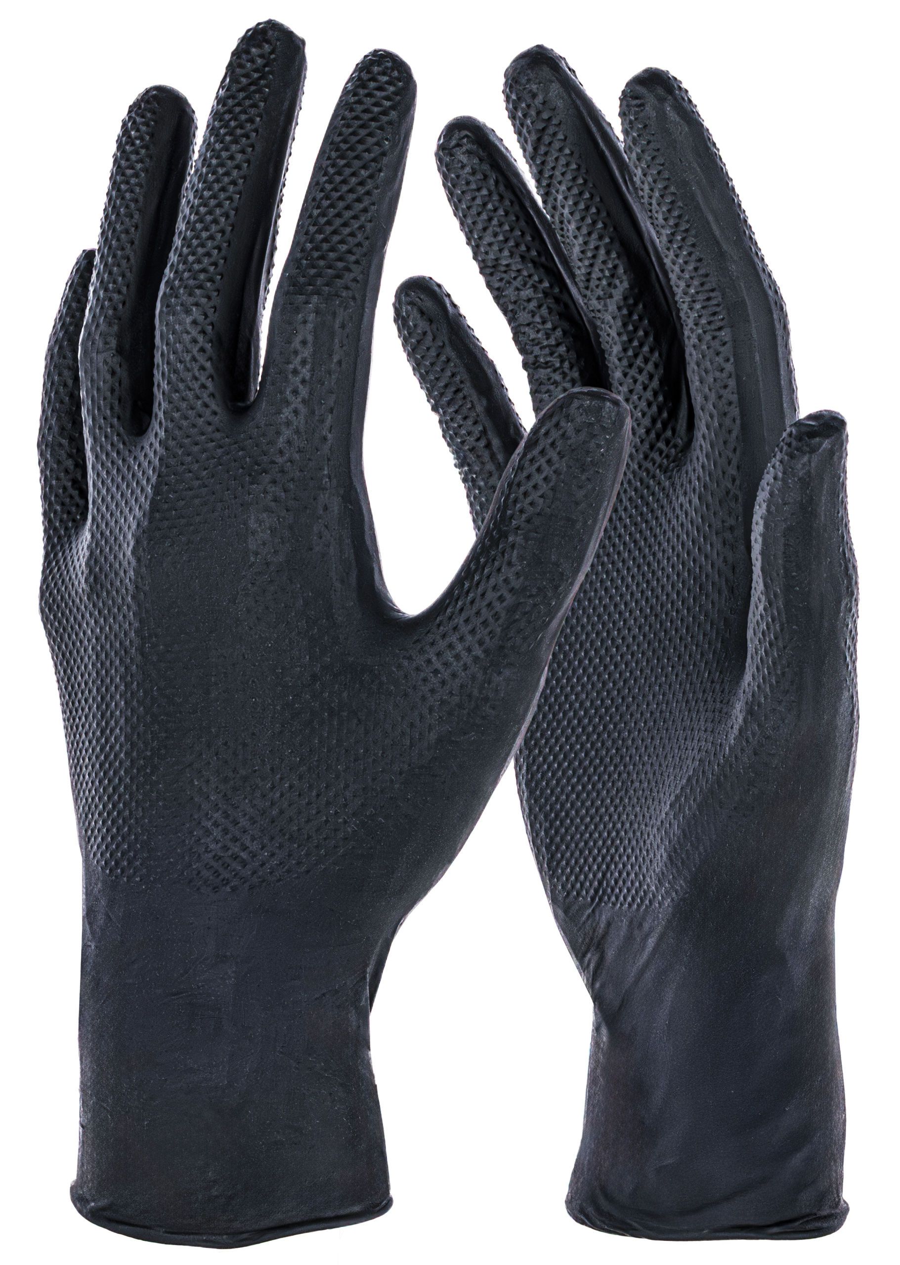 handschuhe, Arbeitshandschuhe, Gummihandschuhe, schwarz, strukturiert