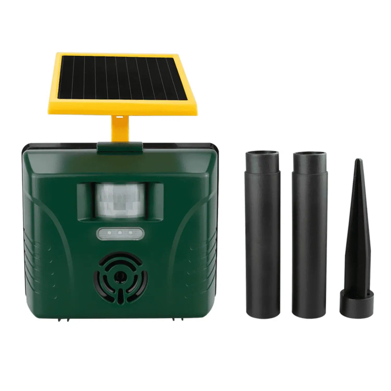 Agrarzone ultrahangos állatriasztó Solar Plus, PIR-érzékelővel és riasztóval, a csomag tartalma