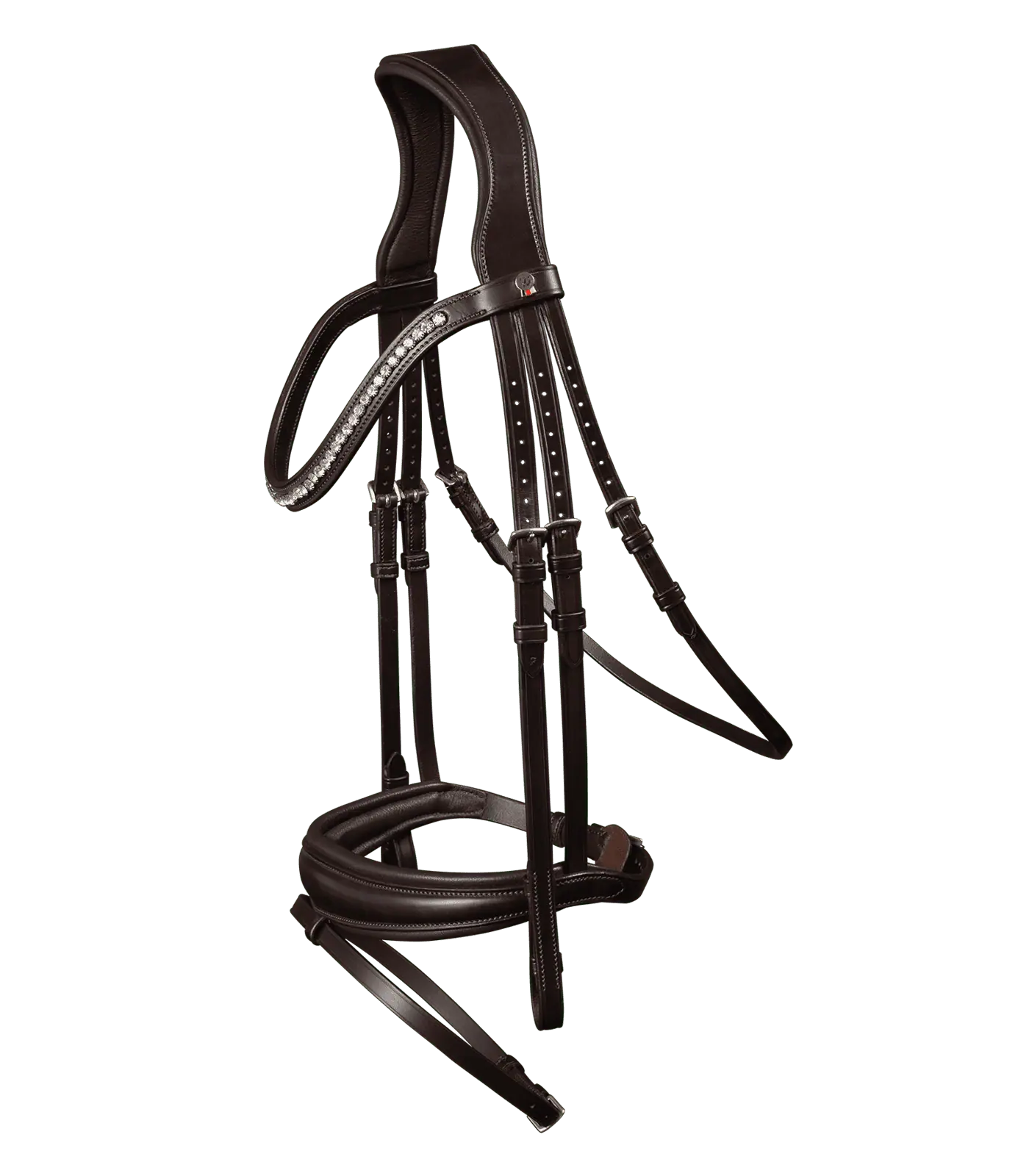 Bridon Waldhausen S-Line Essential, muserolle combinée anglaise, COB, marron