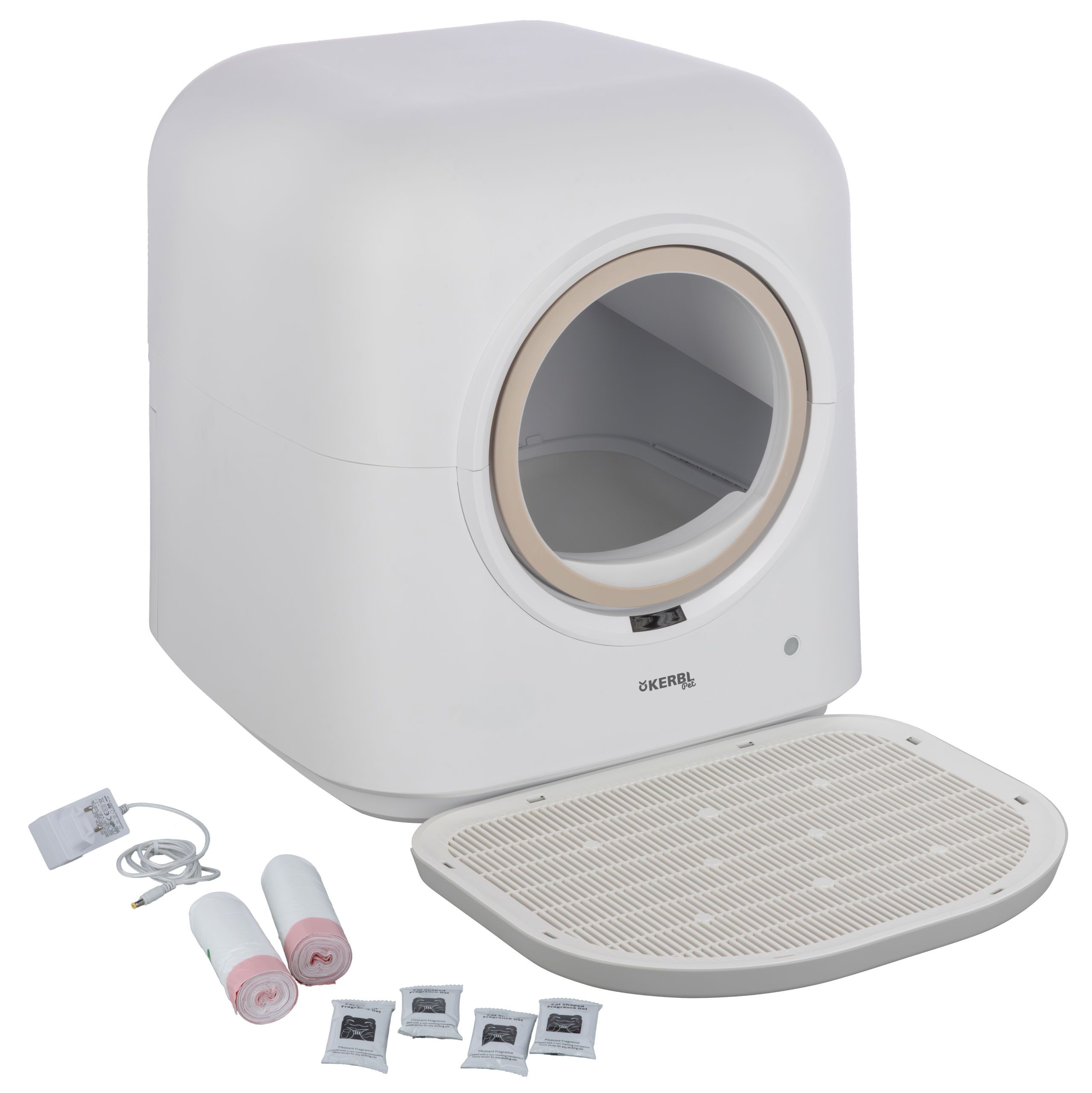 Kerbl Katzentoilette Smart selbstreinigend mit App, 54 x 54 cm