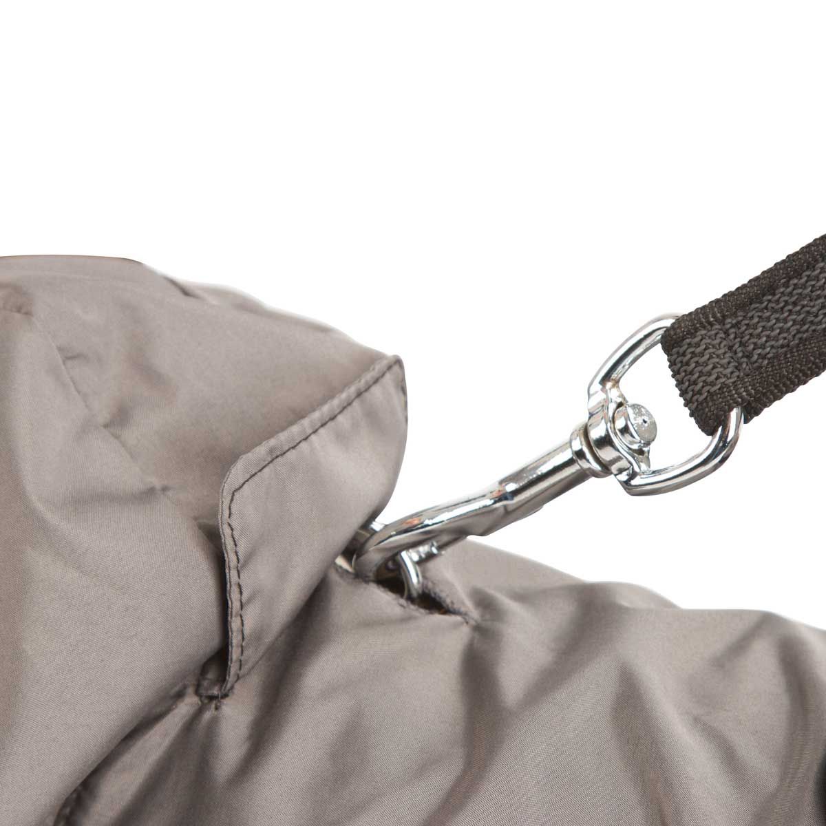 Kerbl Imperméable Seattle, Manteau de Pluie Chien à Capuche Gris, détail, fermeture