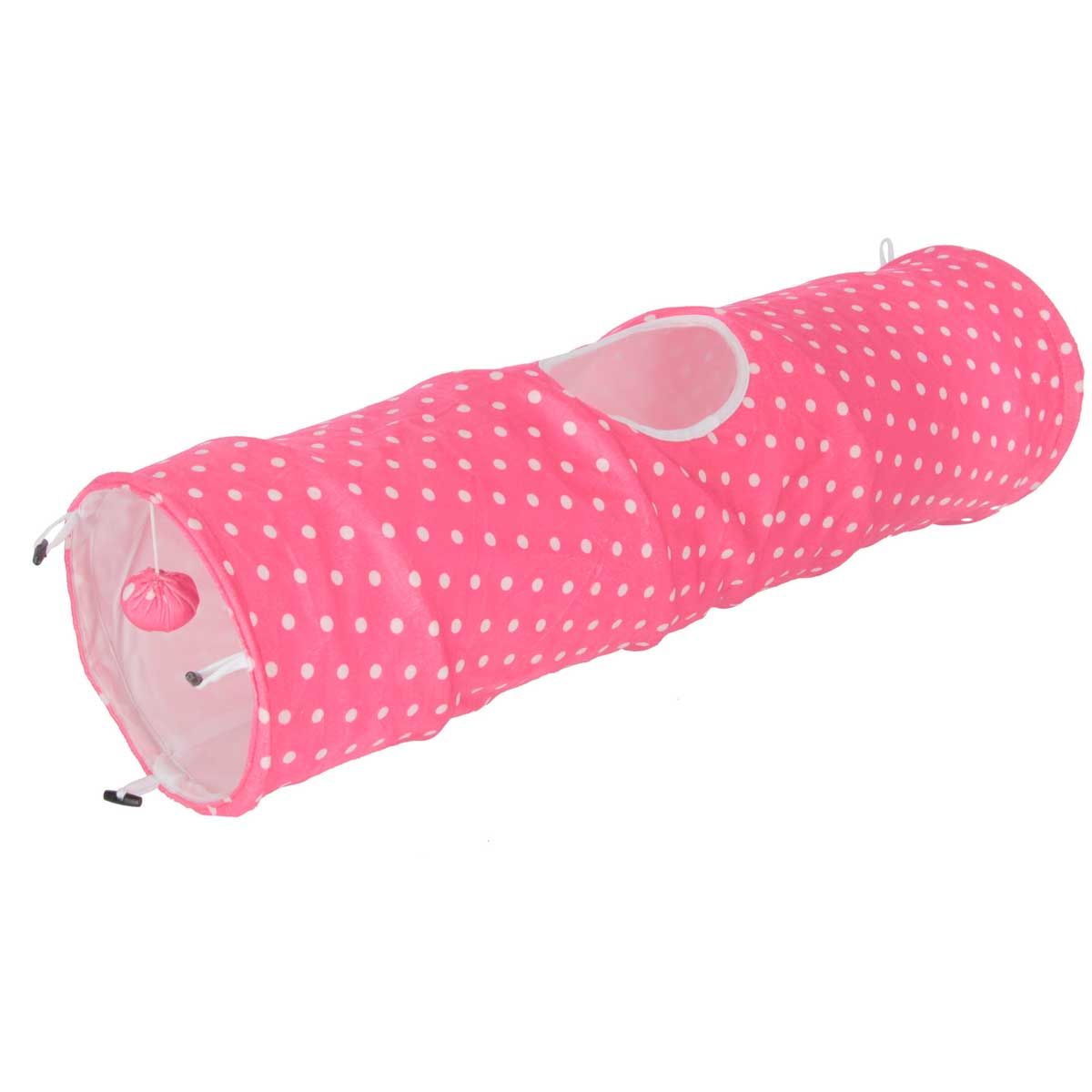 Kerbl Pet Tunel Pisici PUNTINO, 3 Deschideri, 100 x 25 cm