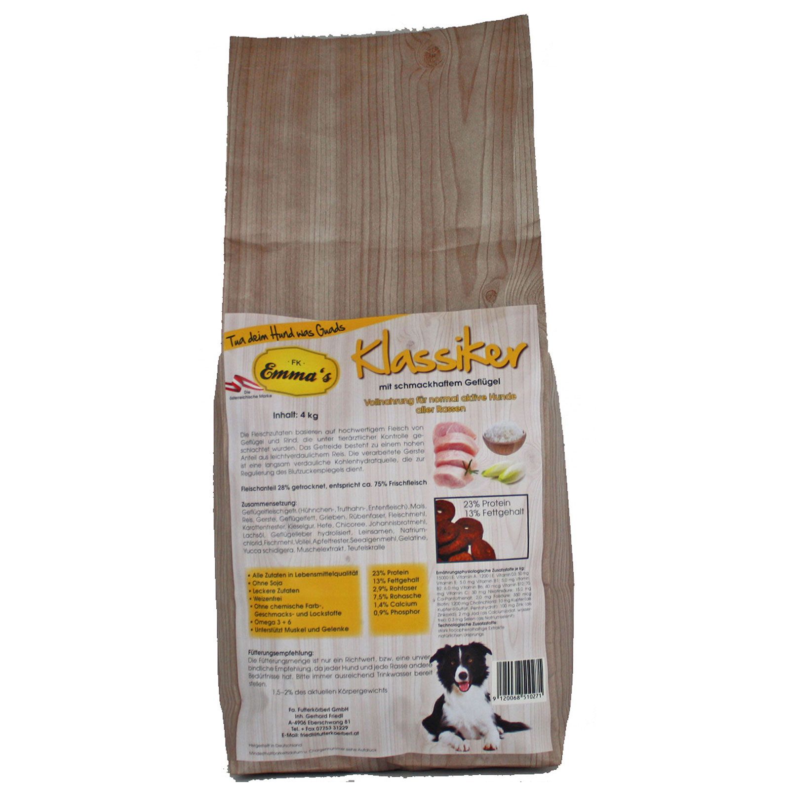 Emmas Les classiques de l'alimentation pour chiens 4 kg