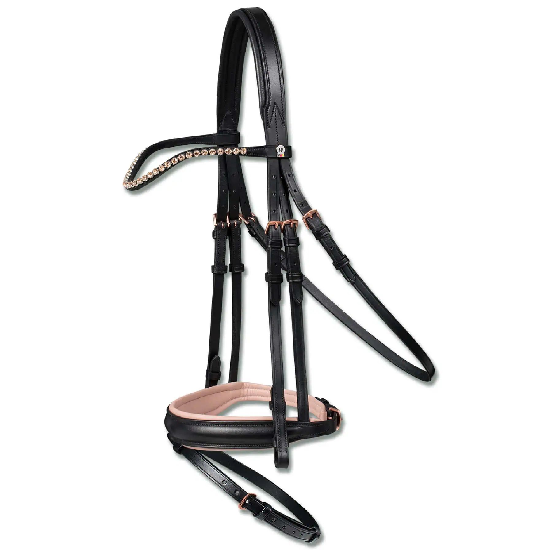 Waldhausen X-Line Bridon sans mors Supersoft, noir, FULL
