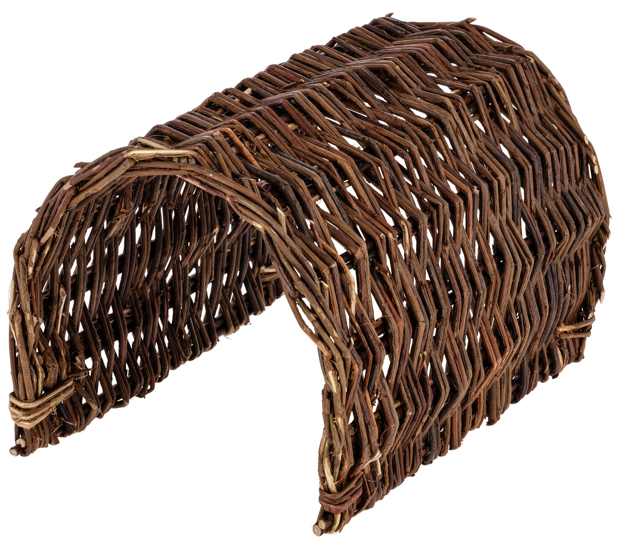 Kerbl Weidetunnel für Kleintiere aus Naturweide, 28 x 22 cm