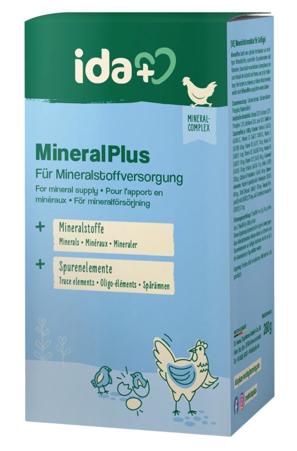 mineral supplement, mineral feed, bird supplement, powder pack, green blue carton