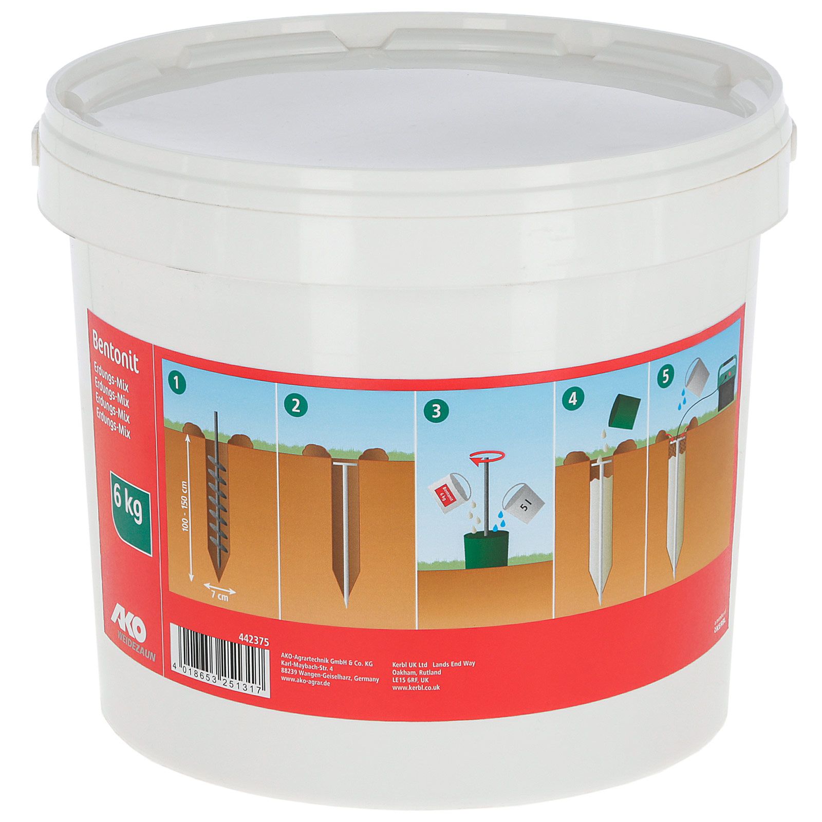 Mélange de mise à la terre AKO Betonit 6 kg