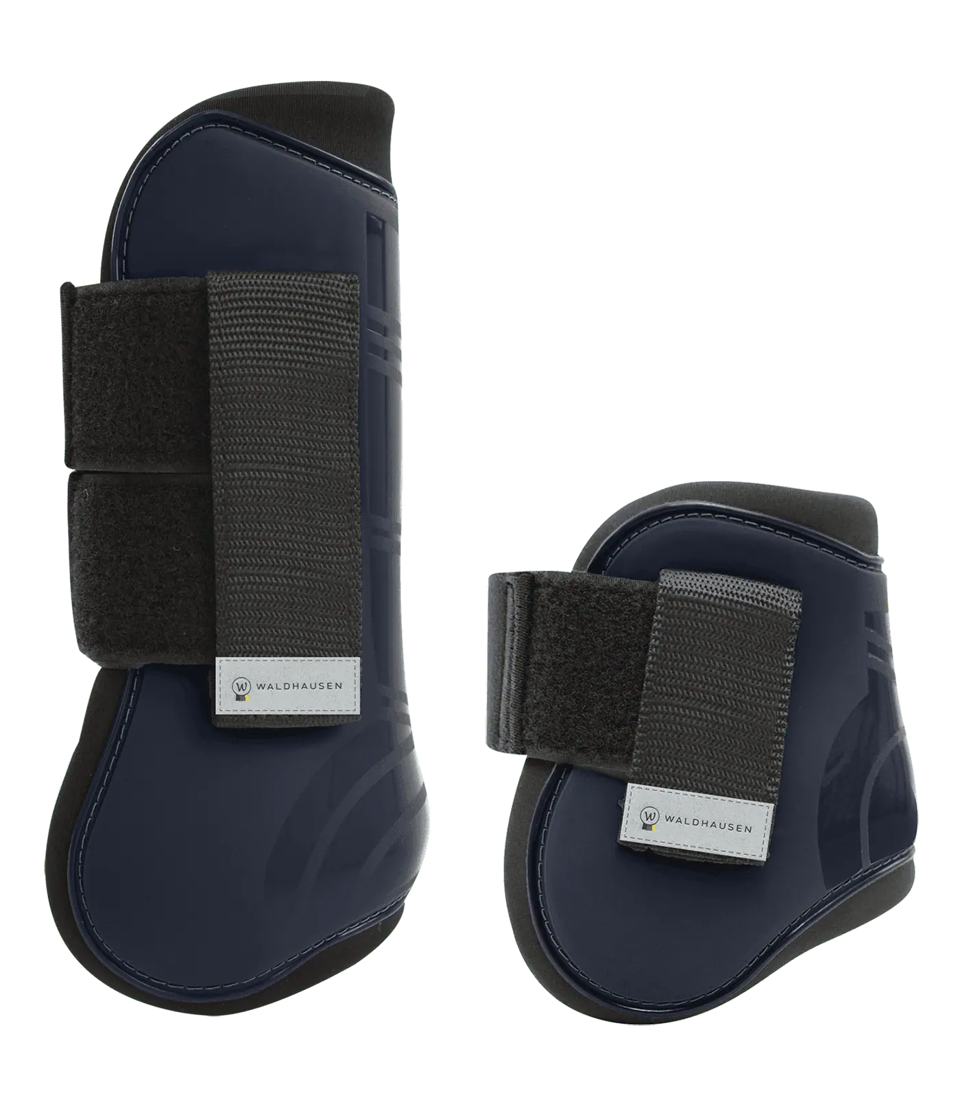 Waldhausen Guêtres & Protège-boulets Pro, lot de 4 pour chevaux, FULL, bleu nuit