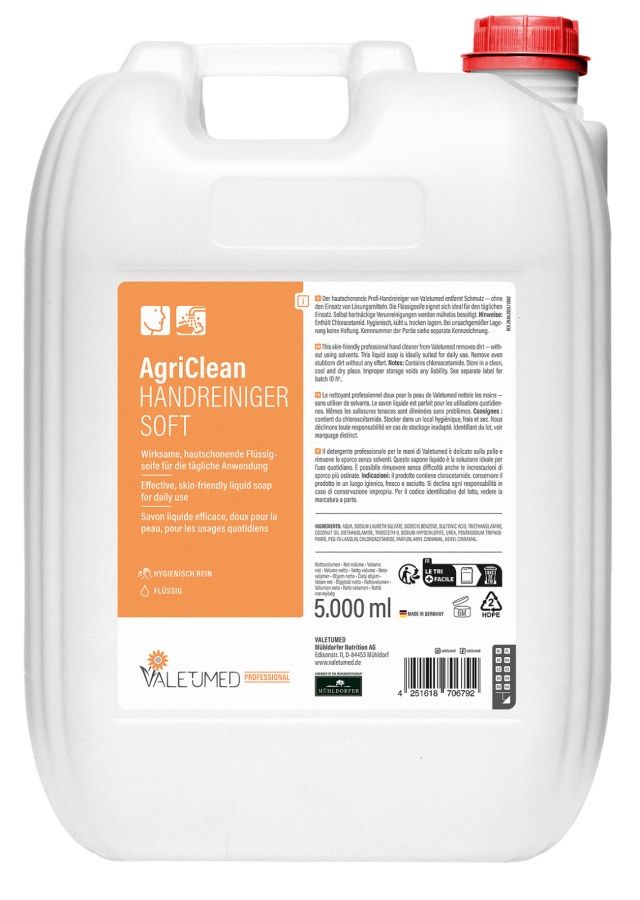 handdesinfektion, Flüssigseife, 5L, orangeraufkleber, soft
